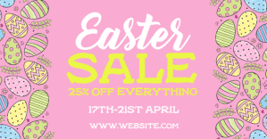 Easter Sale Изображение, которым поделились на Facebook template