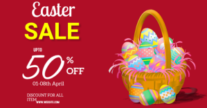 Easter Sale Изображение, которым поделились на Facebook template