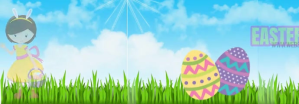 Blue Easter Sale Tumblr-banner Template