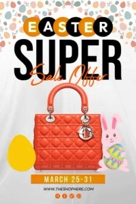 Easter Sale Poster template