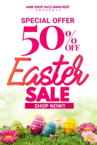 easter sale Plakat template