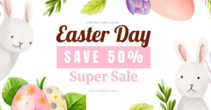 EASTER SALE DISCOUNT Design Template Изображение, которым поделились на Facebook
