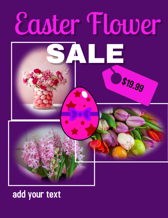 EASTER SALE EASTER FLOWERS Template PosterMyWall