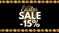 Easter sale golden egg video header cover ad template