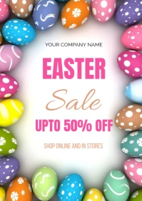 Easter Sale Post A4 template