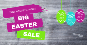 Easter Sale Poster Изображение, которым поделились на Facebook template