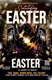 EASTER SATURDAY FLYER Tabloide template