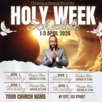 Easter Schedule Square (1:1) template