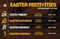 easter schedule flyers Affiche template
