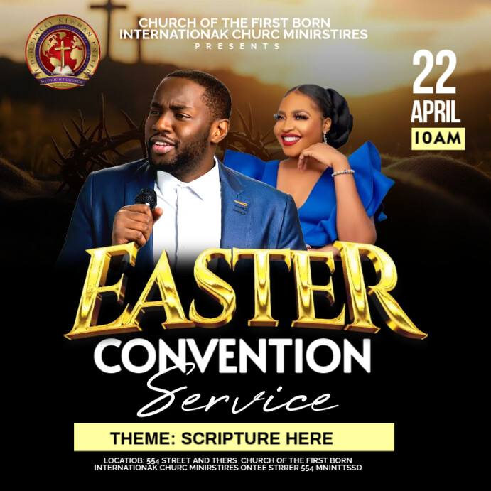 Easter Service Design Easter service Template | PosterMyWall