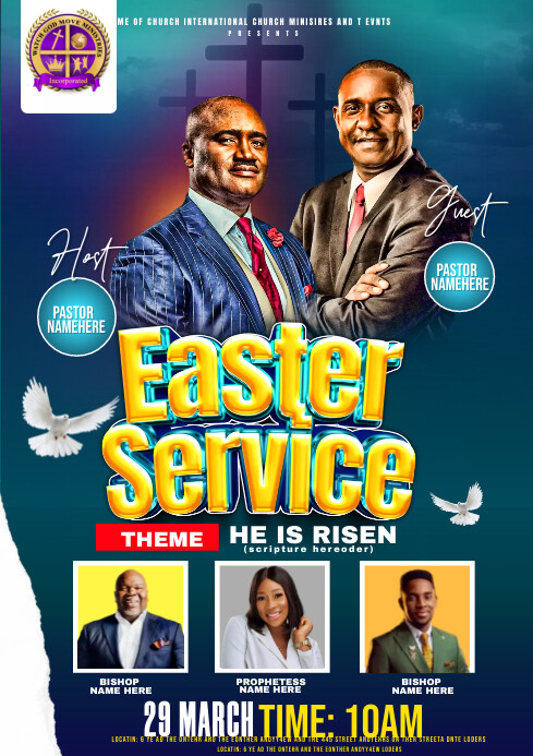 Easter service Template | PosterMyWall