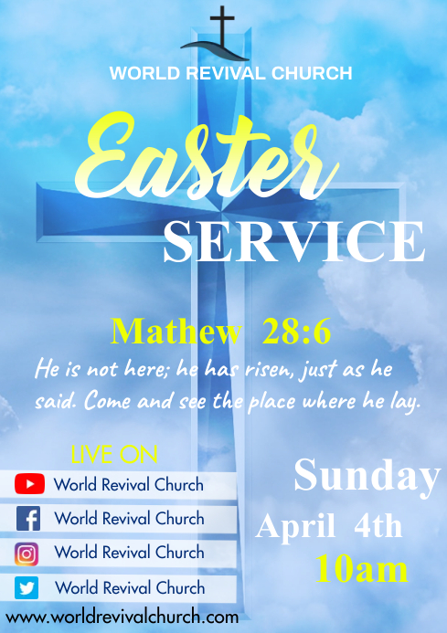 Easter service Template | PosterMyWall