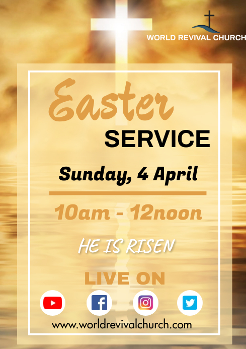 Easter Service Design Copy of Easter service | PosterMyWall
