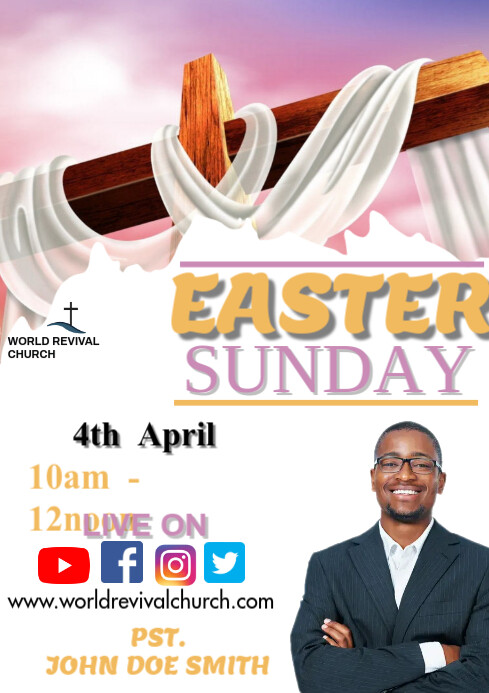 Easter Service Template | PosterMyWall