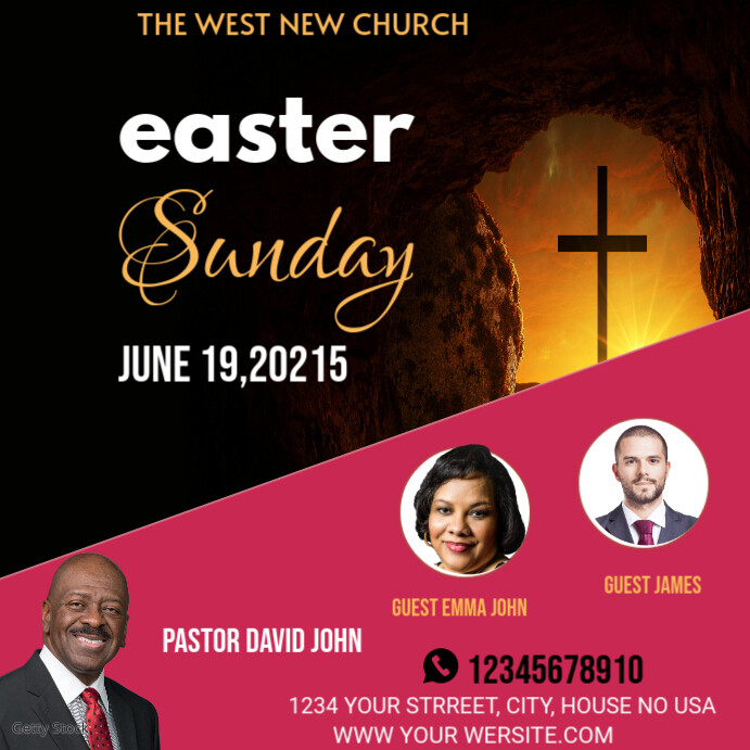 Easter Service Design Easter service Template | PosterMyWall