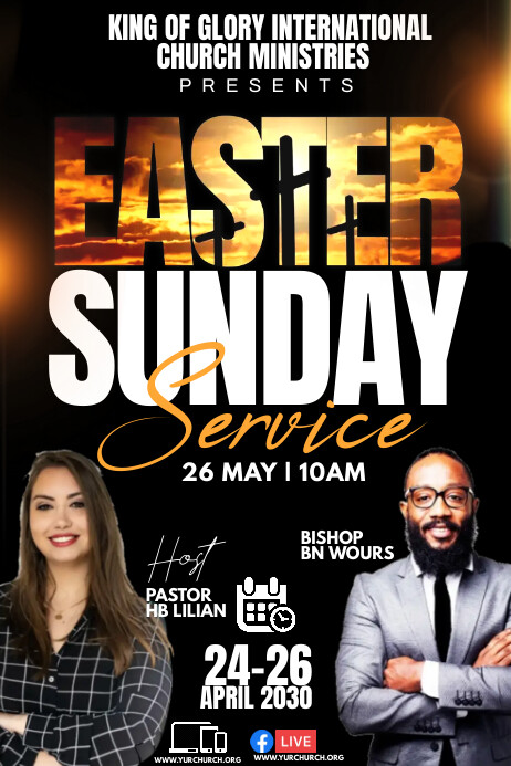 Easter Service Design Easter Service Template | PosterMyWall