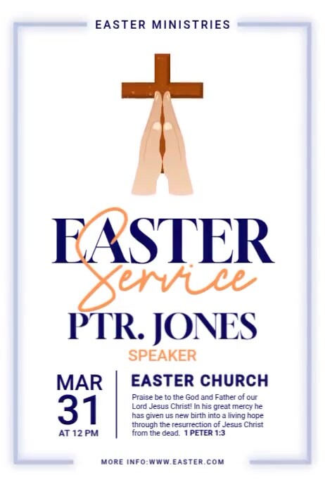 Easter Service Design Copy of Easter Service | PosterMyWall