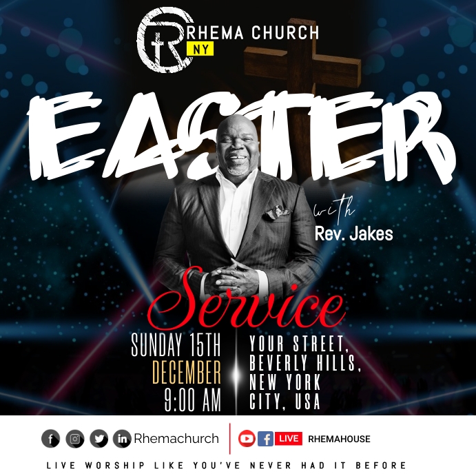 Easter Service Design Plantilla de Easter service | PosterMyWall