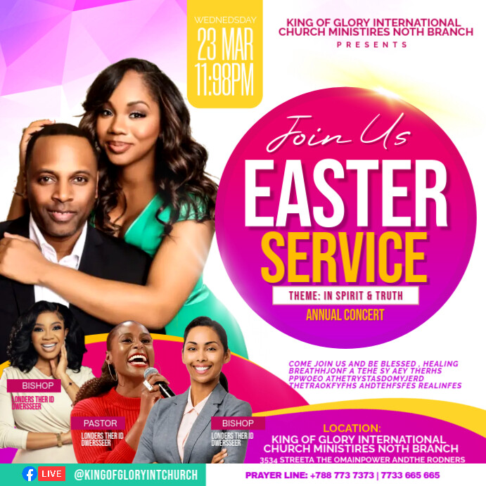 Easter Service Design easter service Template | PosterMyWall