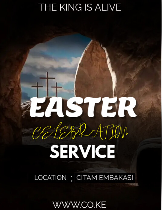 Easter Service Design easter service Template | PosterMyWall