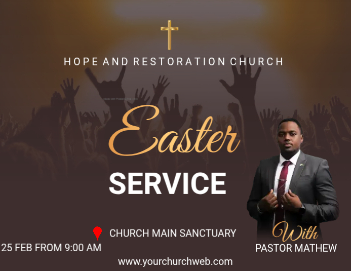 Easter Service Design Easter service Template | PosterMyWall