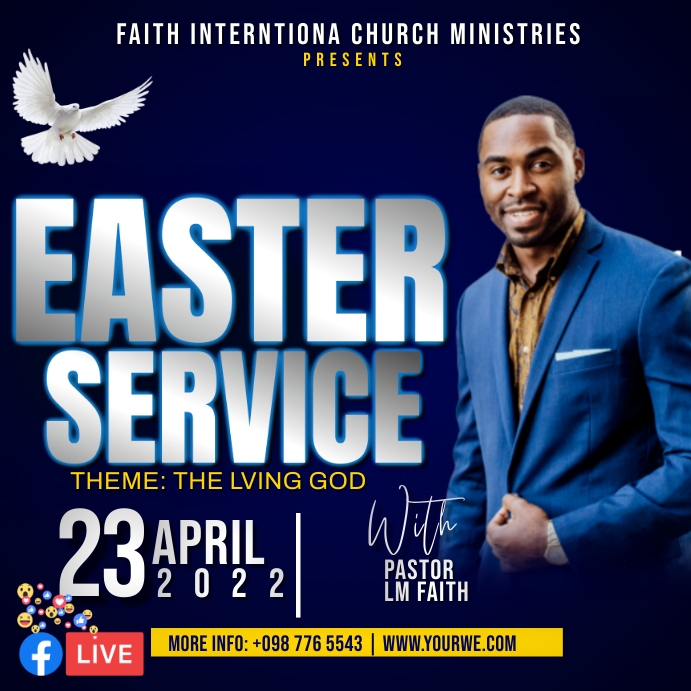 Easter Service Design easter service Template | PosterMyWall
