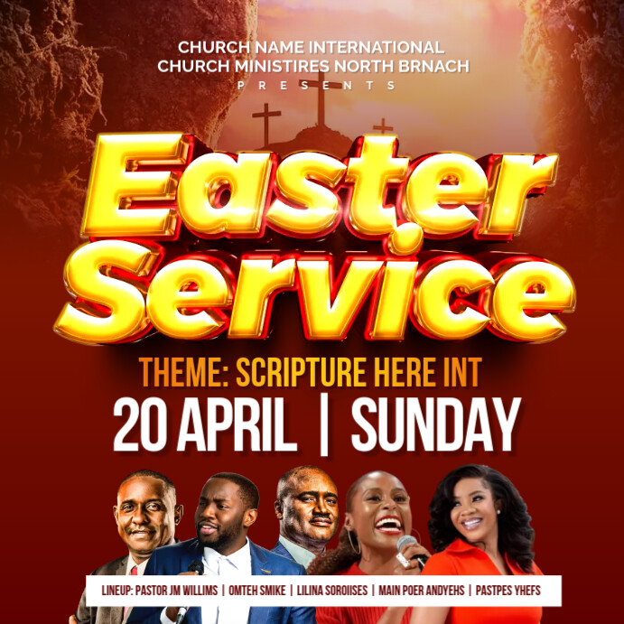 Copy of easter service | PosterMyWall
