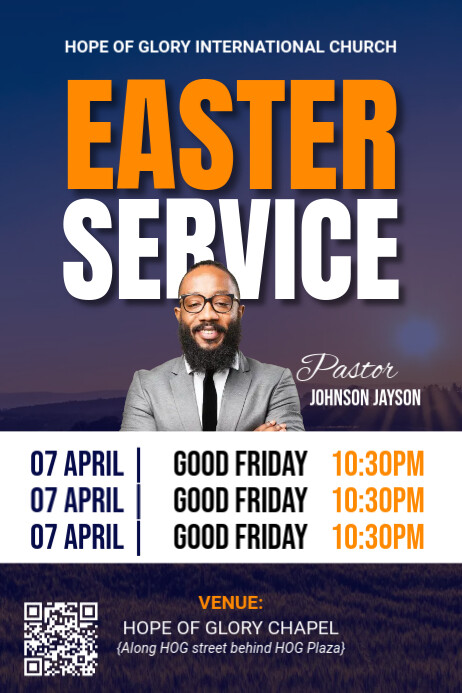 Easter Service Design Copy of Easter service | PosterMyWall