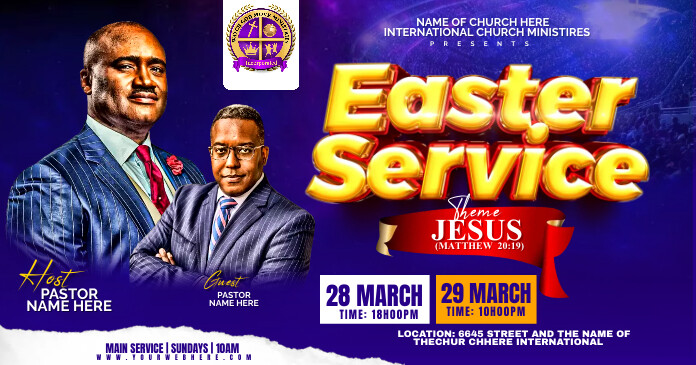 Easter Service Design easter service Template | PosterMyWall
