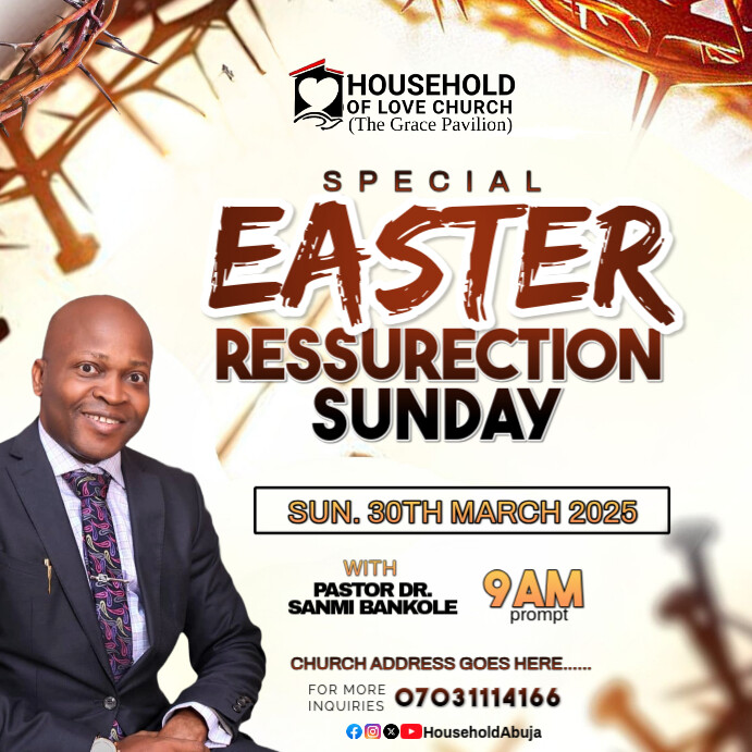 Copy of EASTER SERVICE | PosterMyWall
