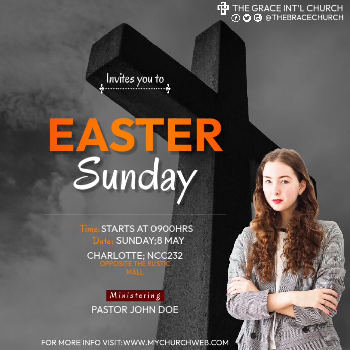 Easter Service Design Copy of easter service | PosterMyWall