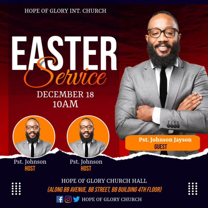 Copy of Easter service | PosterMyWall