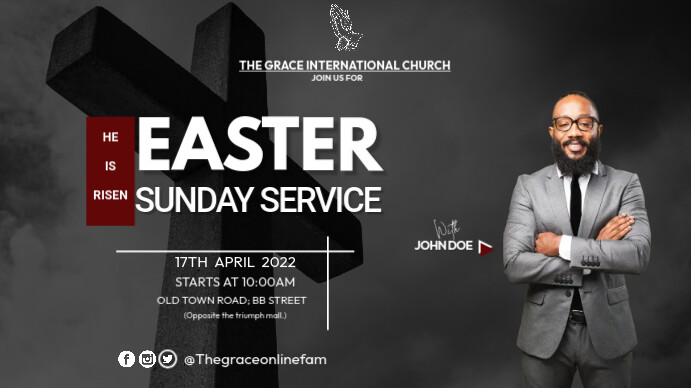 easter service Template | PosterMyWall