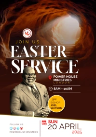 Easter Service A5 template