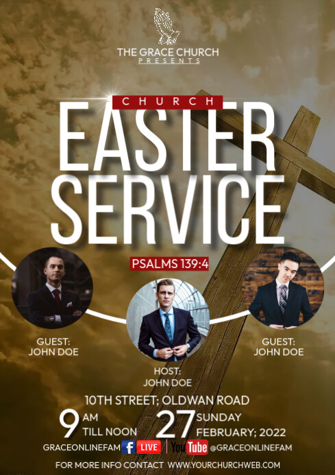 Copy of easter service | PosterMyWall