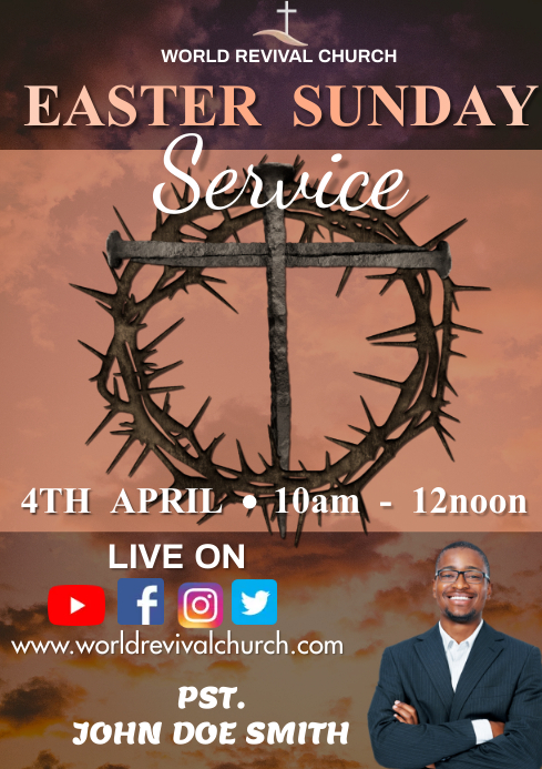 Copy of Easter service | PosterMyWall