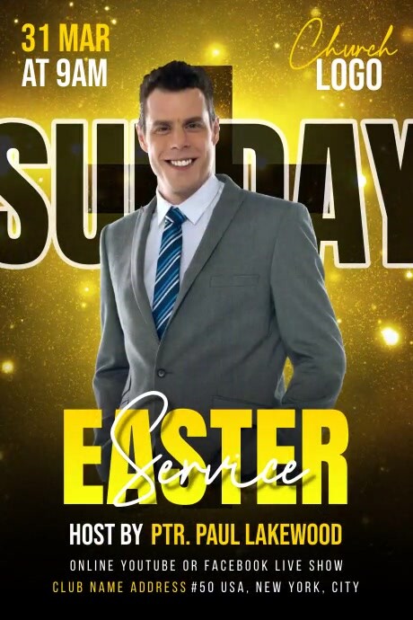 Easter Service Design Easter Service Template | PosterMyWall