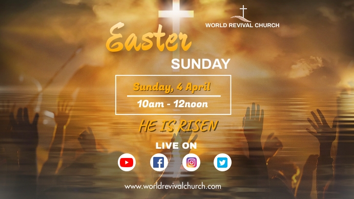 Easter Service Design Copy of Easter service | PosterMyWall