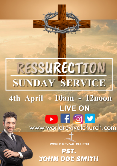 Easter Service Design Easter service Template | PosterMyWall