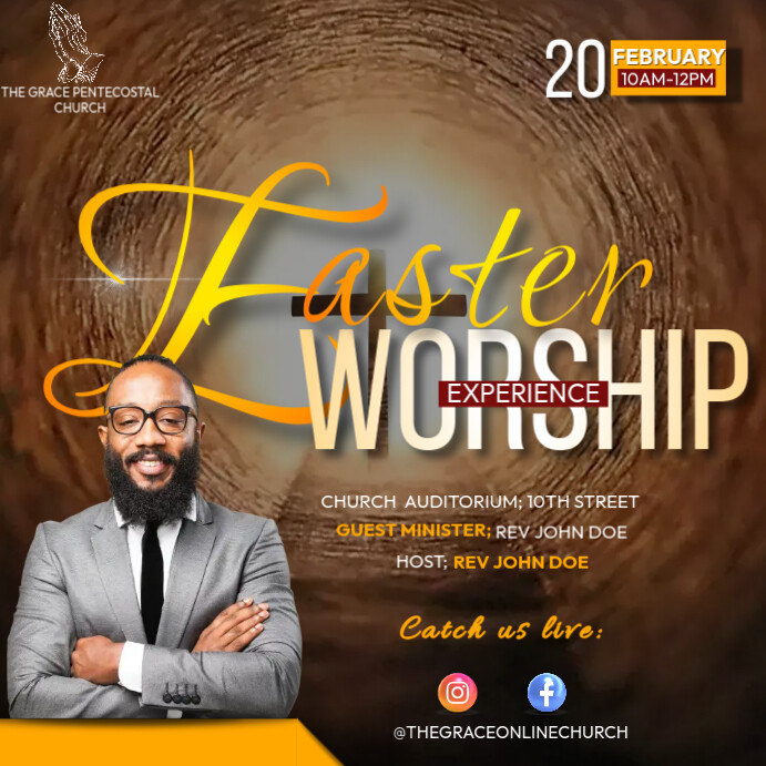 easter service Template | PosterMyWall