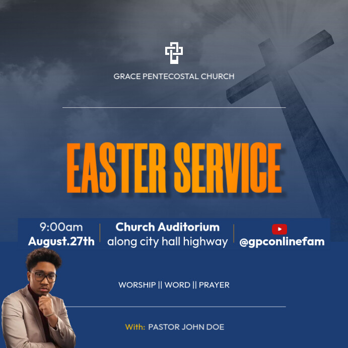 Easter Service Design Copy of easter service | PosterMyWall