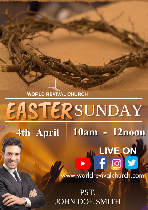 Easter Service Template | PosterMyWall