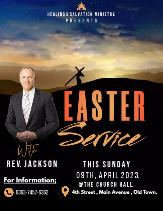 Easter Service Template | PosterMyWall