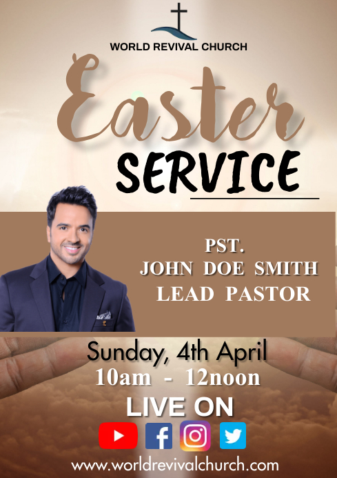 Easter Service Template | PosterMyWall