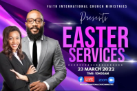 easter service Этикетка template
