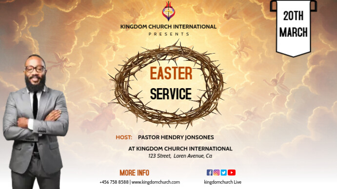 Easter Service Design Copy of Easter Service | PosterMyWall