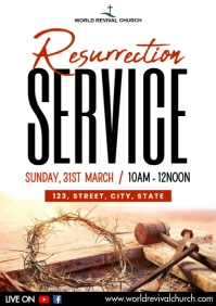 Easter Service A3 template