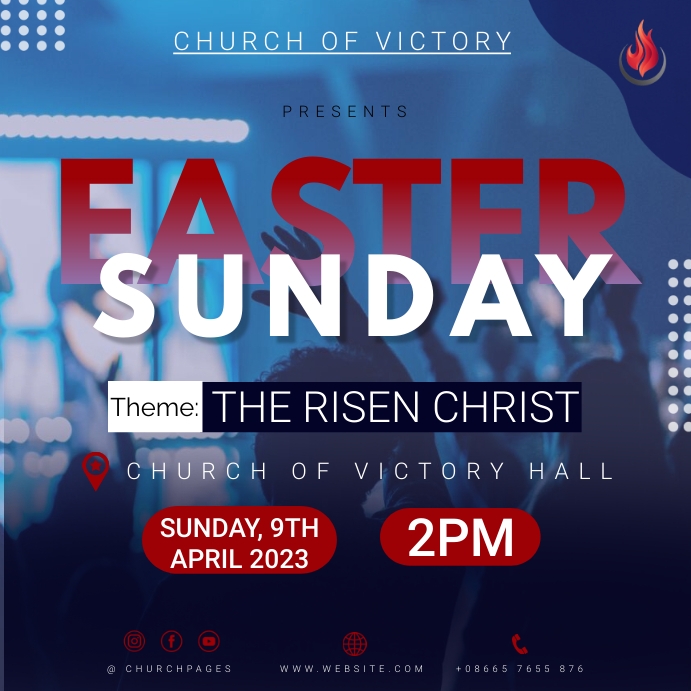 easter service Template PosterMyWall