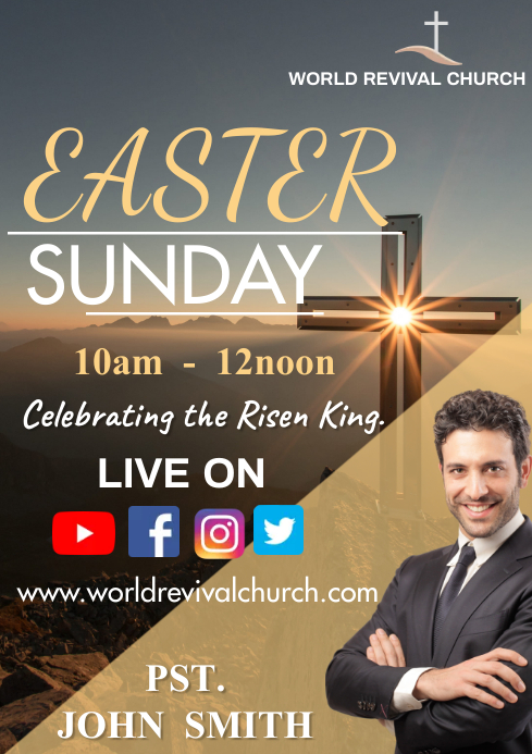Easter Service A3 template