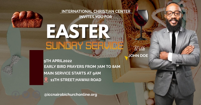 Easter Service Design Copy of Easter service | PosterMyWall
